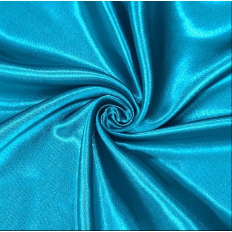 Crepe Satin in in Azure