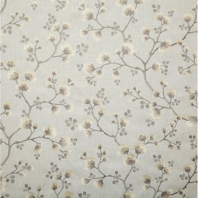 Pindler & Pindler Hermia Embroidered Fabric in Dove