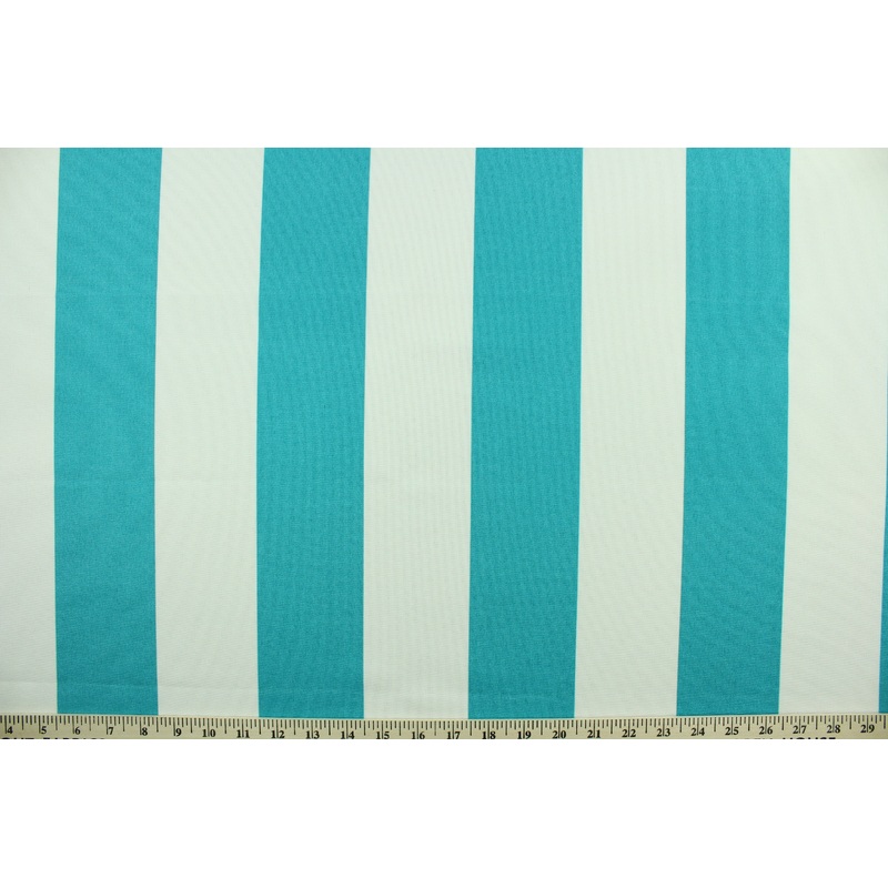 Richloom Solarium Cabana Stripe in Turquoise