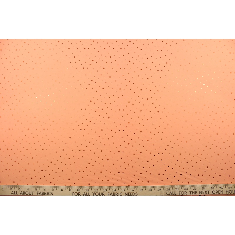 Sequined Shiny Dots in Peach