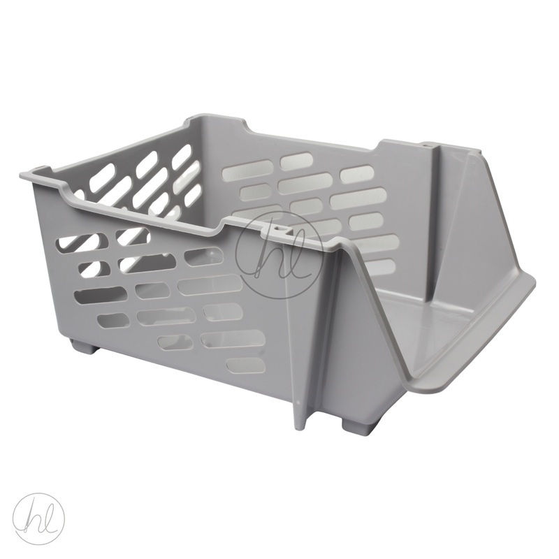 BASKET STORAGE 44X36X20CM GREY FREE