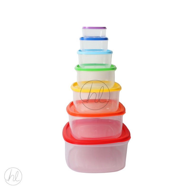 CONTAINER RAINBOW 7PIECE  MULTI FREE
