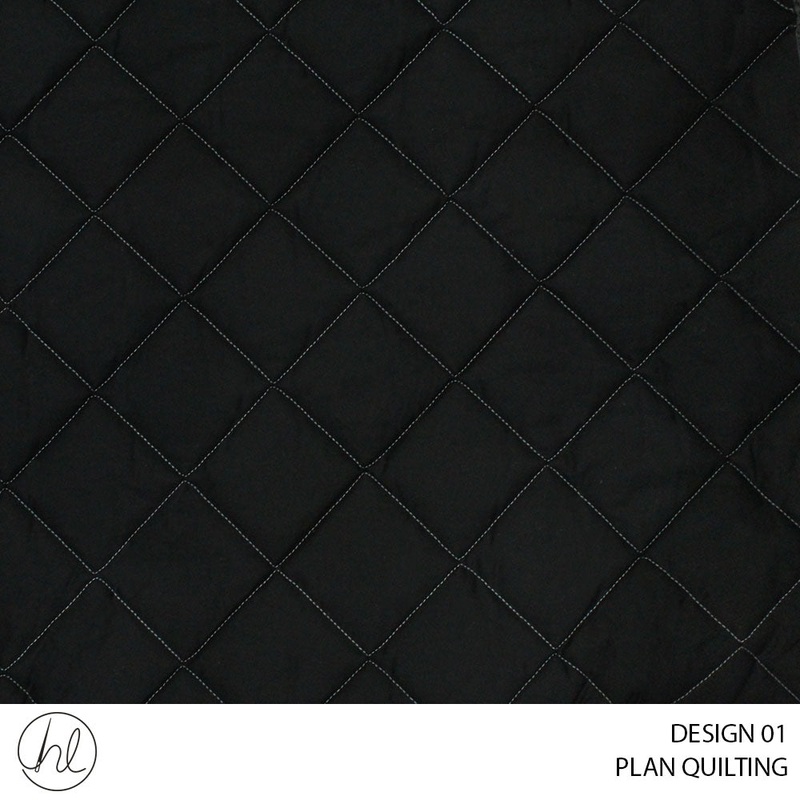 PLAIN QUILTING DESIGN 01 BLACK  235CM WIDE PER M