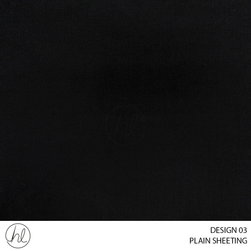PLAIN SHEETING DESIGN 03 230CM PER M BLACK