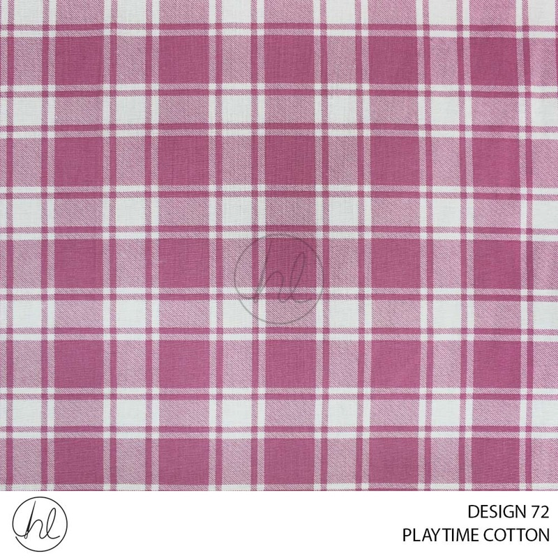PLAYTIME COTTON BIG CHECK DESIGN 72 150CM PER M PINK