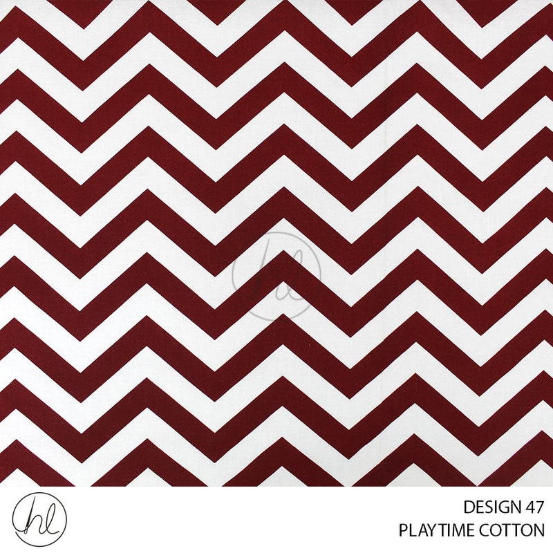 PLAYTIME COTTON CHEVRON DESIGN 47 150CM PER M RED
