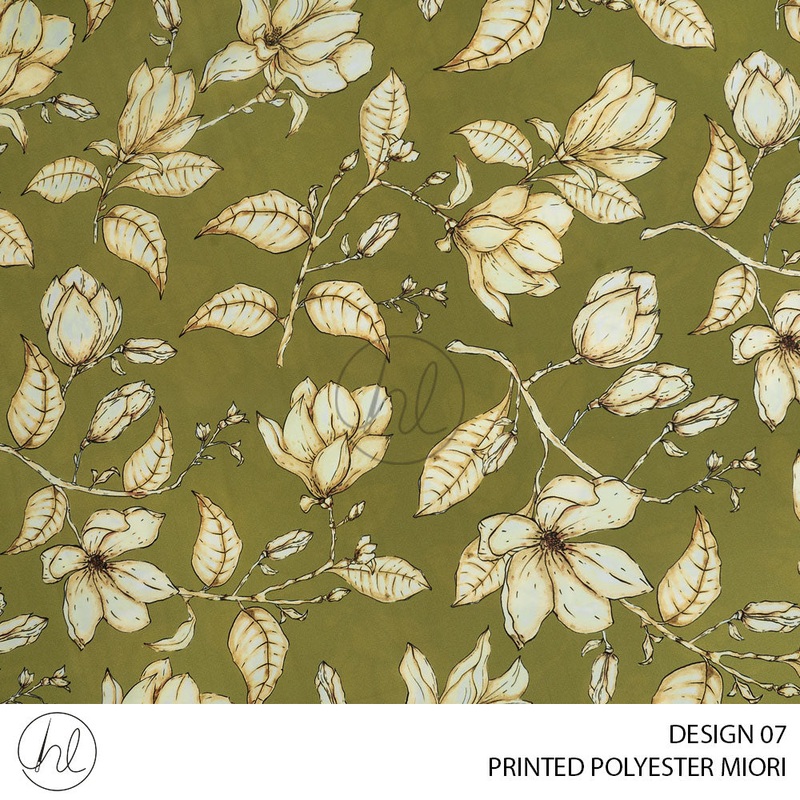 Printed Polyester Miori 83 Avocado Design 07 150cm Per M
