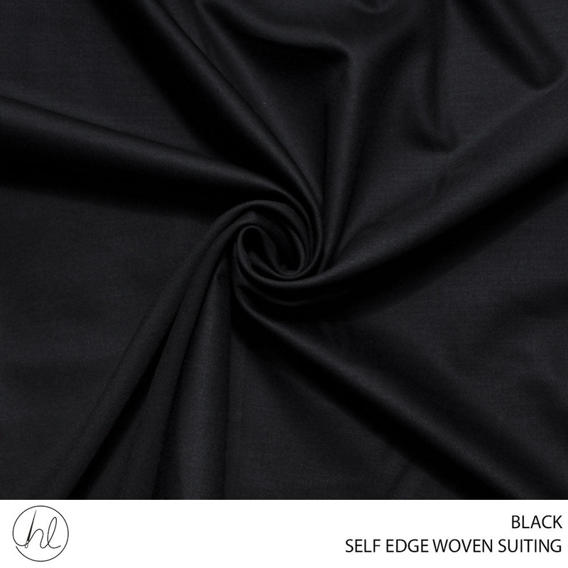 SUITING WOVEN SELF-EDGE FABRIC BLACK ROLL 001 1