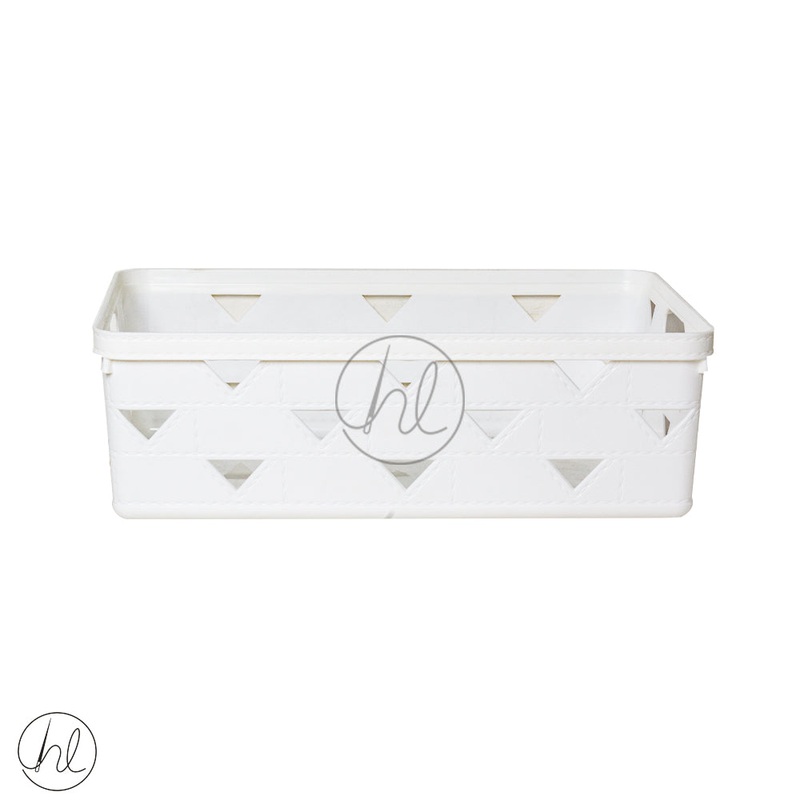 BASKET STORAGE TRIANGLE FLAT WHITE ABY-4549