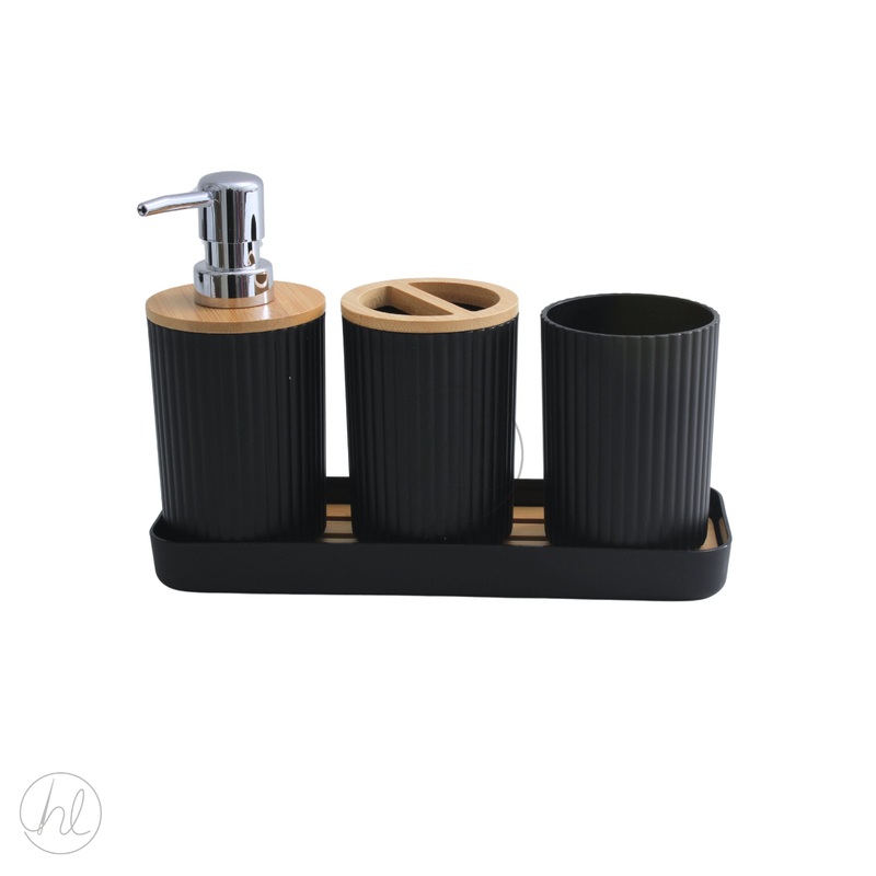BATHROOM SET 4PC BLACK FREE 1