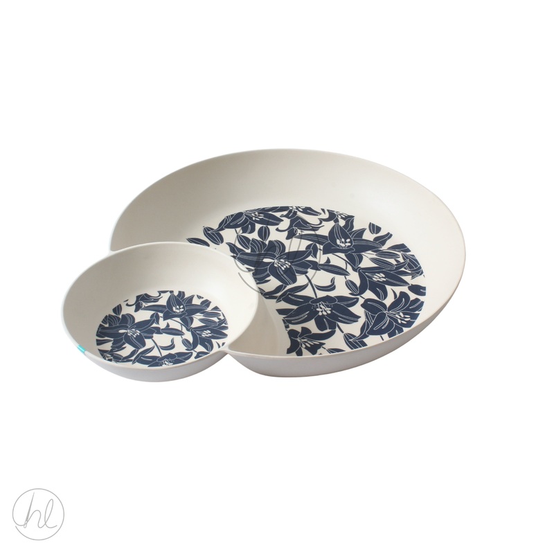 CHIP AND DIP BAMBOO FLORAL CREAM FREE