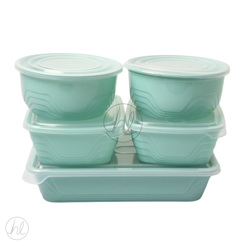 CONTAINER SET 5PCE  SAGE GREEN FREE 1