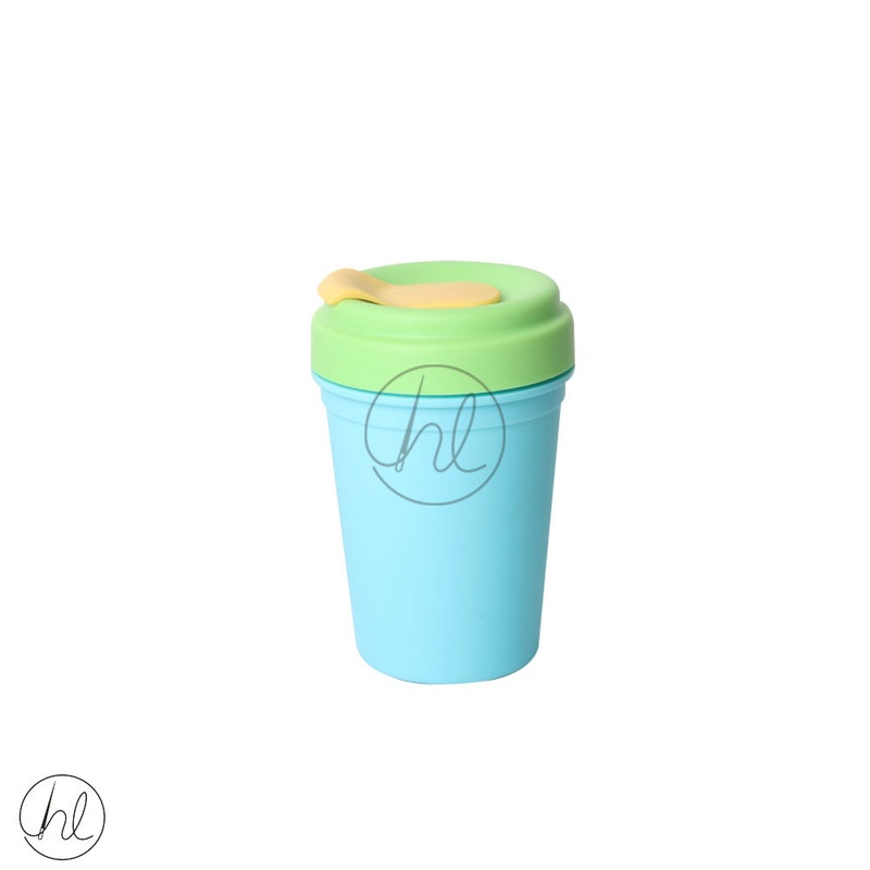 MUG WITH LID 300ML 808 BLUE/GREEN