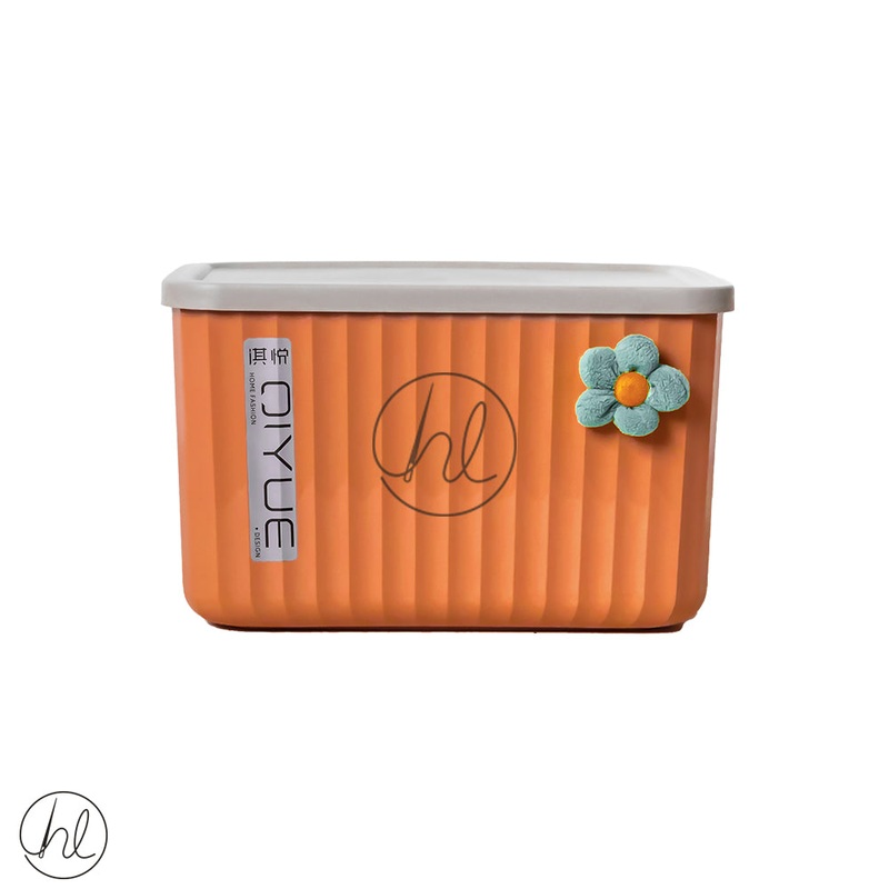 STORAGE BASKET WITH LID ABY-4554 ORANGESMALL