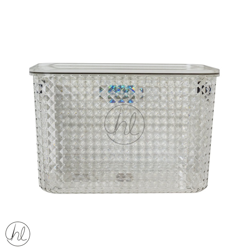 STORAGE BOX WITH HANDLE DIAMOND ASSORTED CLEAR ABY-4855 XL