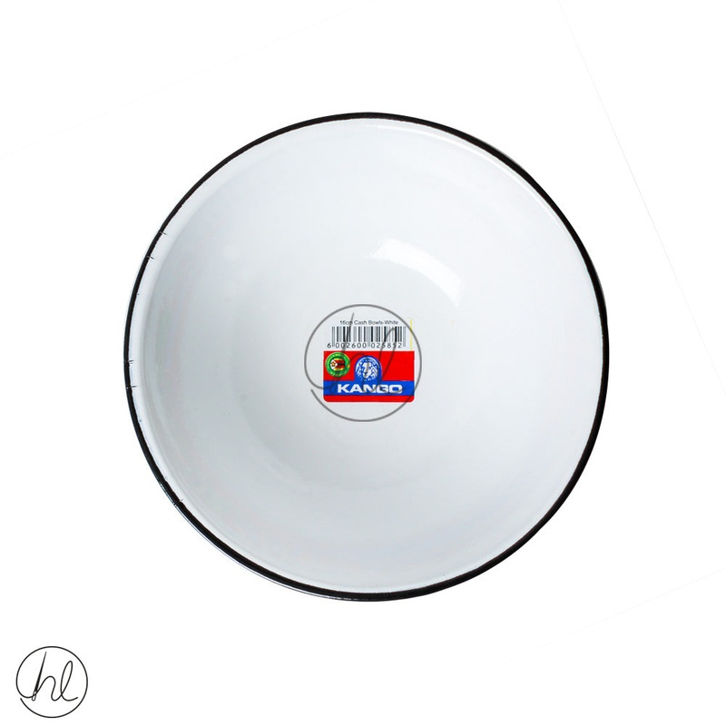 ENAMEL CASH BASIN WE11116 WHITE 16CM