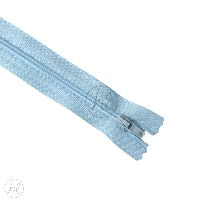 NYLON DRESS ZIPS BABY BLUE 15CM
