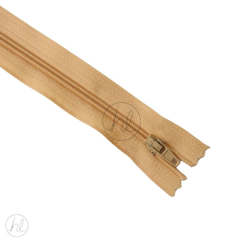 NYLON DRESS ZIPS CAMEL 45CM