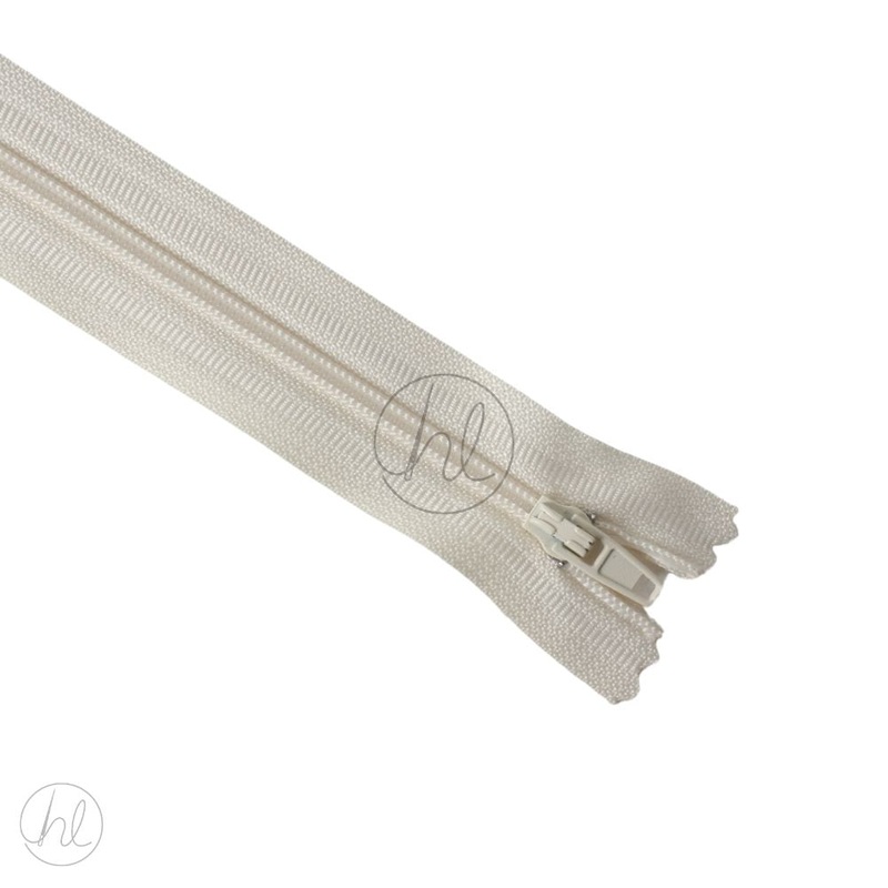 NYLON DRESS ZIPS D/CREAM 25CM