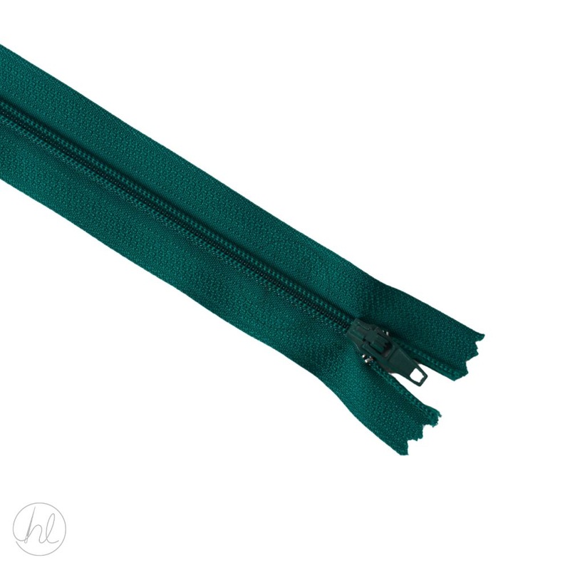 NYLON DRESS ZIPS D/GREEN 30CM
