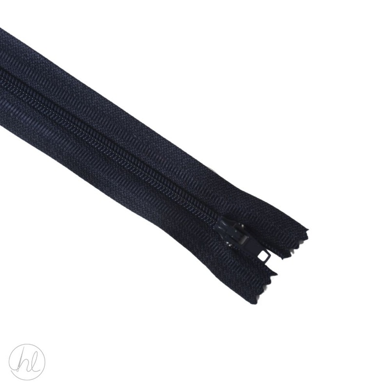 NYLON DRESS ZIPS D/NAVY 30CM