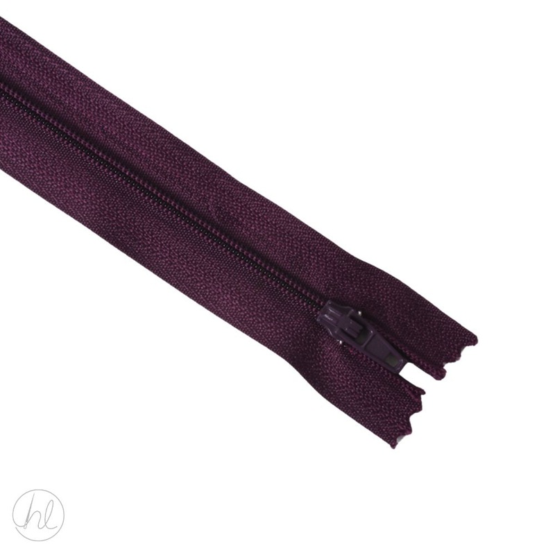 NYLON DRESS ZIPS GRAPE 35CM