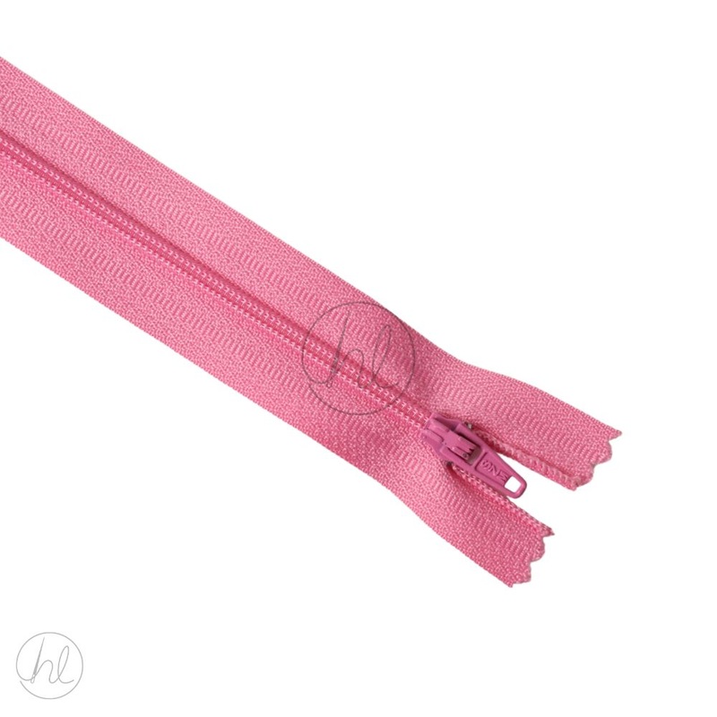 NYLON DRESS ZIPS HOT PINK 40CM