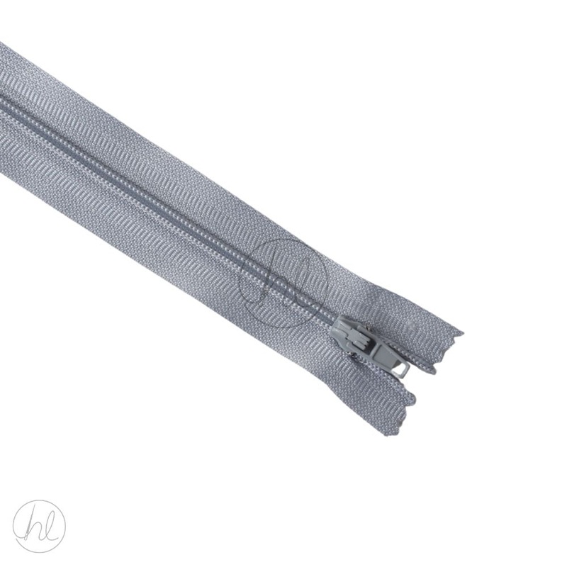 NYLON DRESS ZIPS L/GREY 35CM