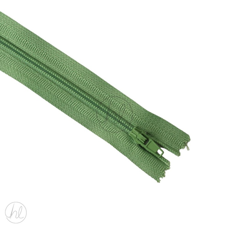 NYLON DRESS ZIPS LIME 15CM