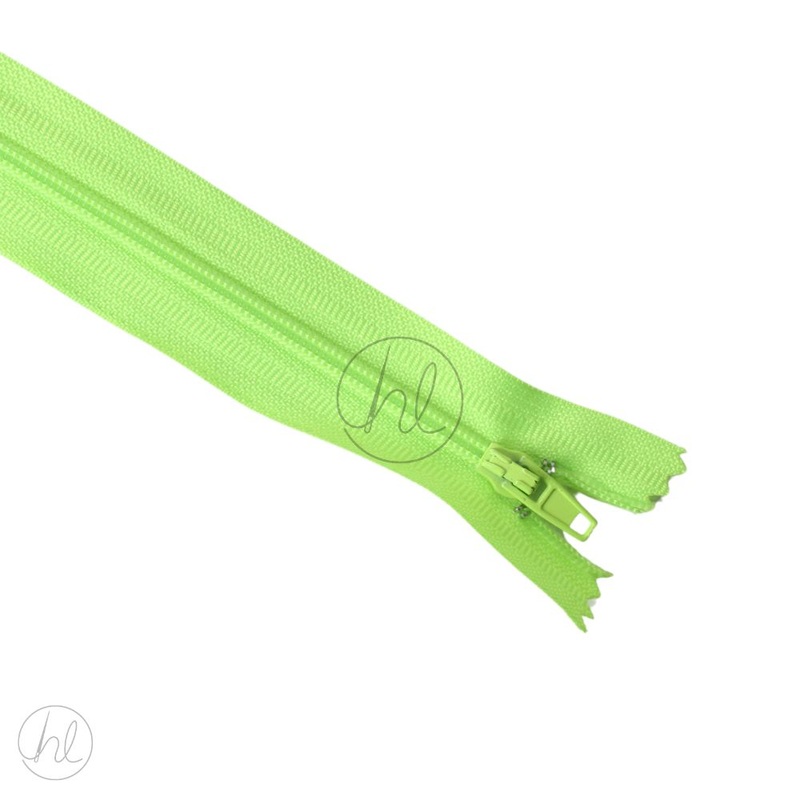 NYLON DRESS ZIPS NEON/GREEN 40CM