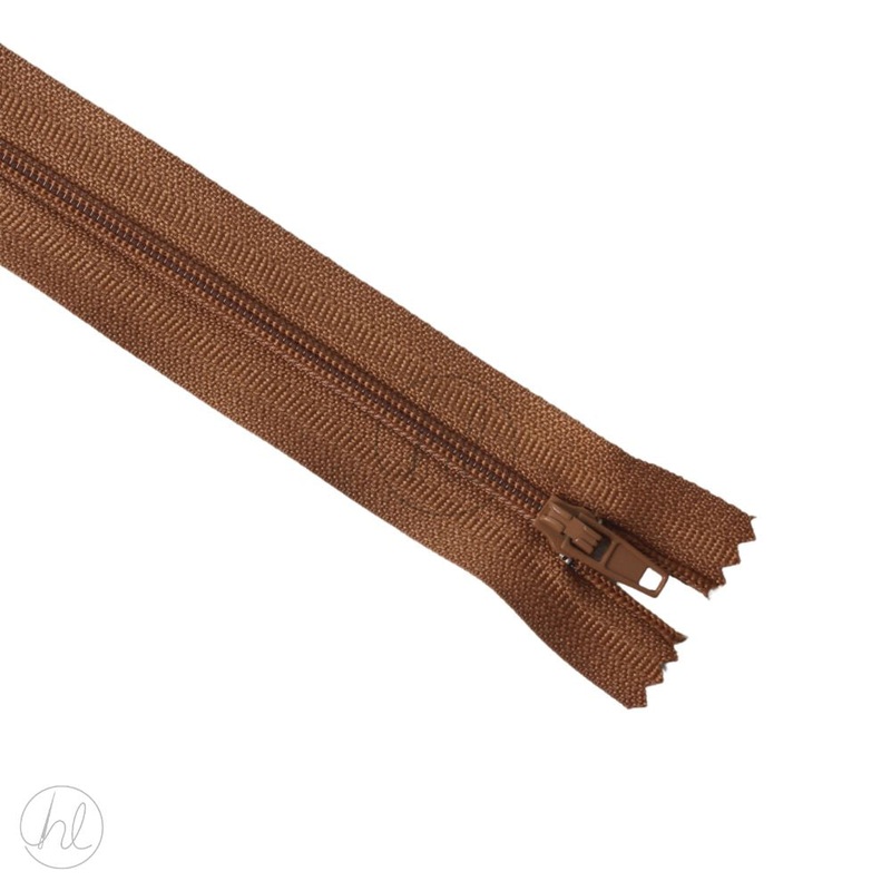 NYLON DRESS ZIPS TOBACCO 20CM