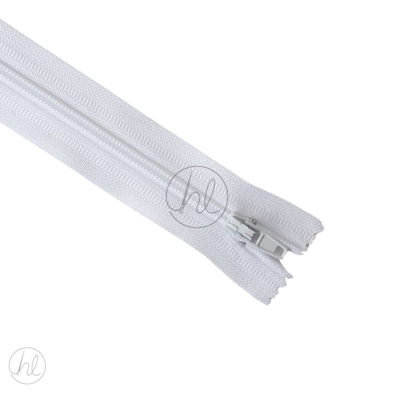 NYLON DRESS ZIPS WHITE 25CM