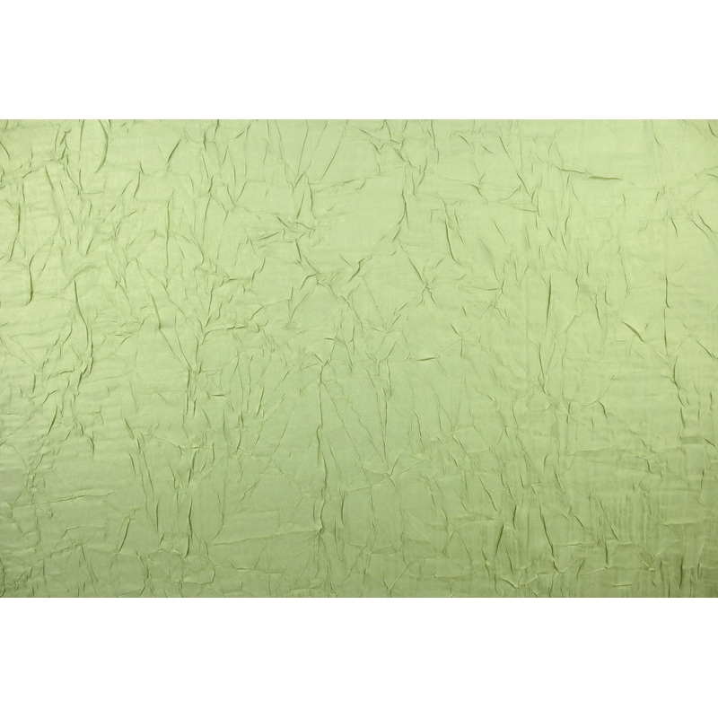 Valmont Crushed Taffeta Fabric in Iridescent Green  -