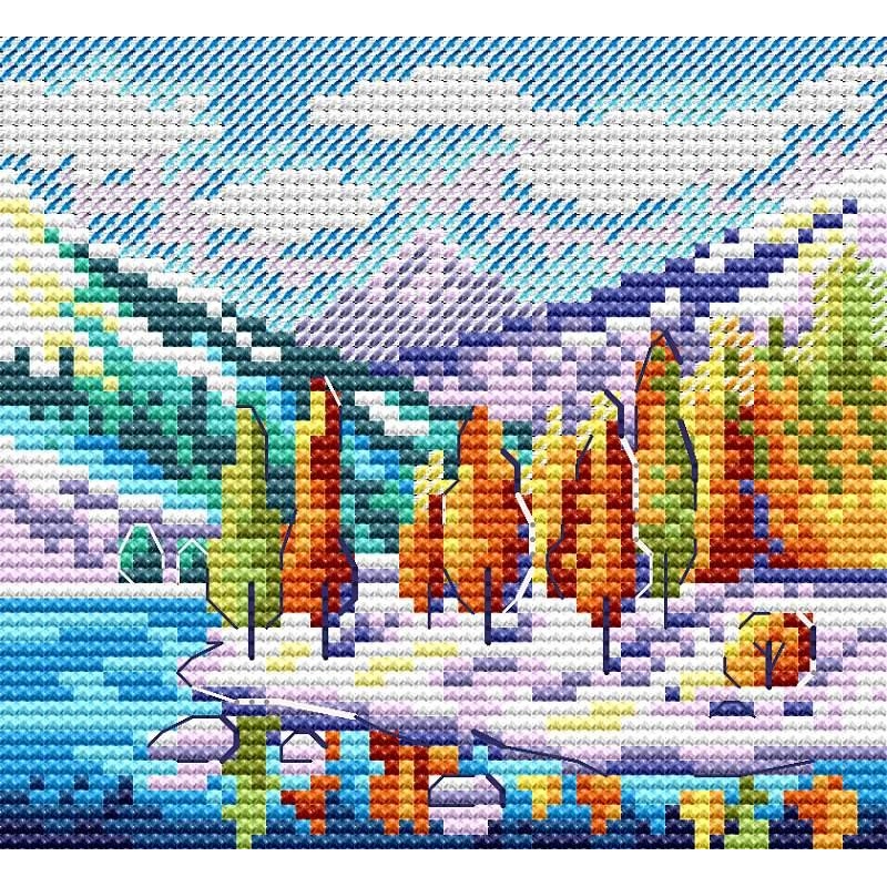 Autumn In The Mountains SM-613 Counted Cross-Stitch Kit