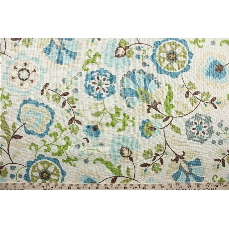 Belle Maison Daphne Fabric in Surf