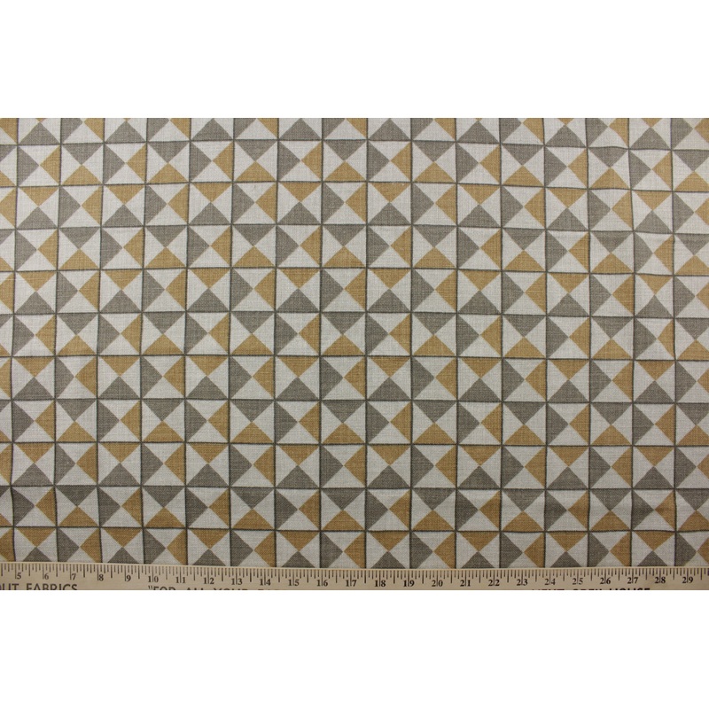 Covington Pyramids Fabric in Golden