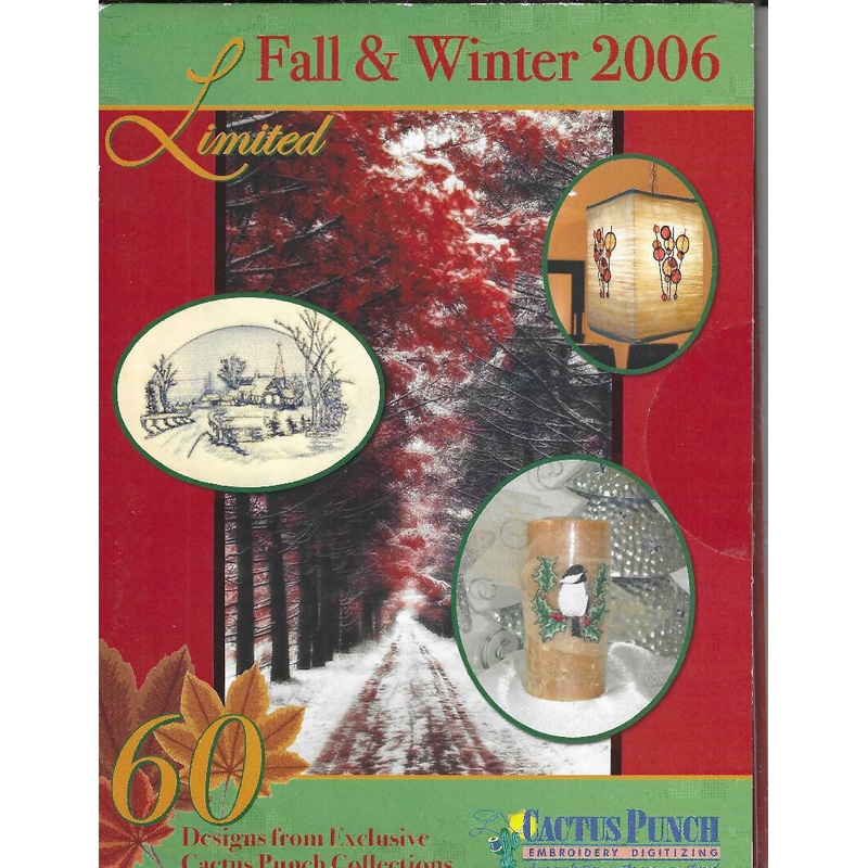 Fall and Winter Cactus Punch Embroidery Digitizing CD with 60 designs