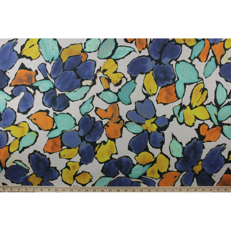 Laura Kirar Primavera Fabric in Aegean for Highland Court
