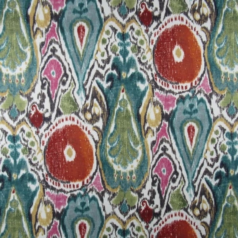 Mill Creek  Delamarre Ikat Fabric in Punch