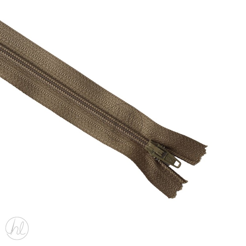 NYLON DRESS ZIPS KHAKI 40CM