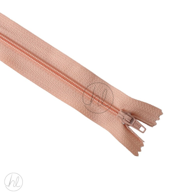 NYLON DRESS ZIPS PEACH 40CM