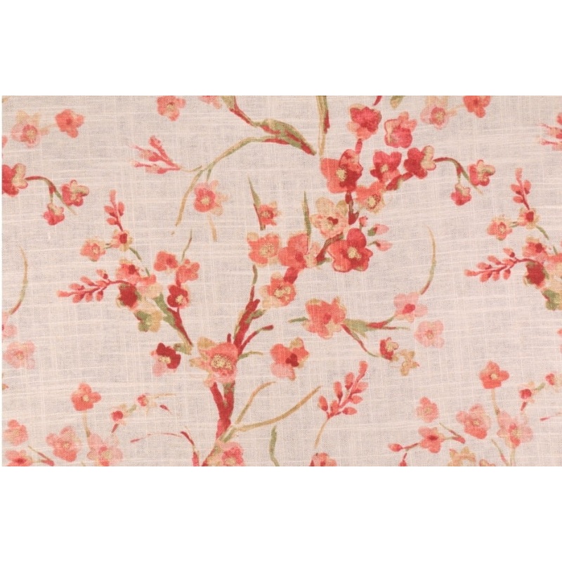 Richloom Posies Fabric in Coral
