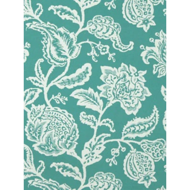 Robert Allen Jacobean Toss Fabric in Pool