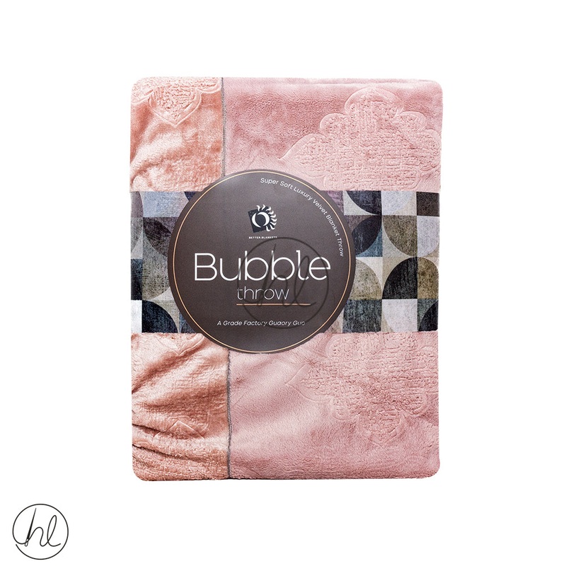 Bubble Throw Assorted Dusty Pink 180x200cm