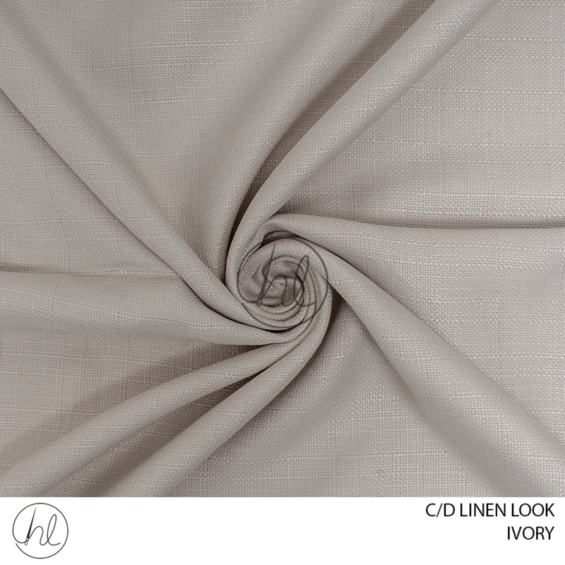 C/D Linen Look CP 280cm Ivory