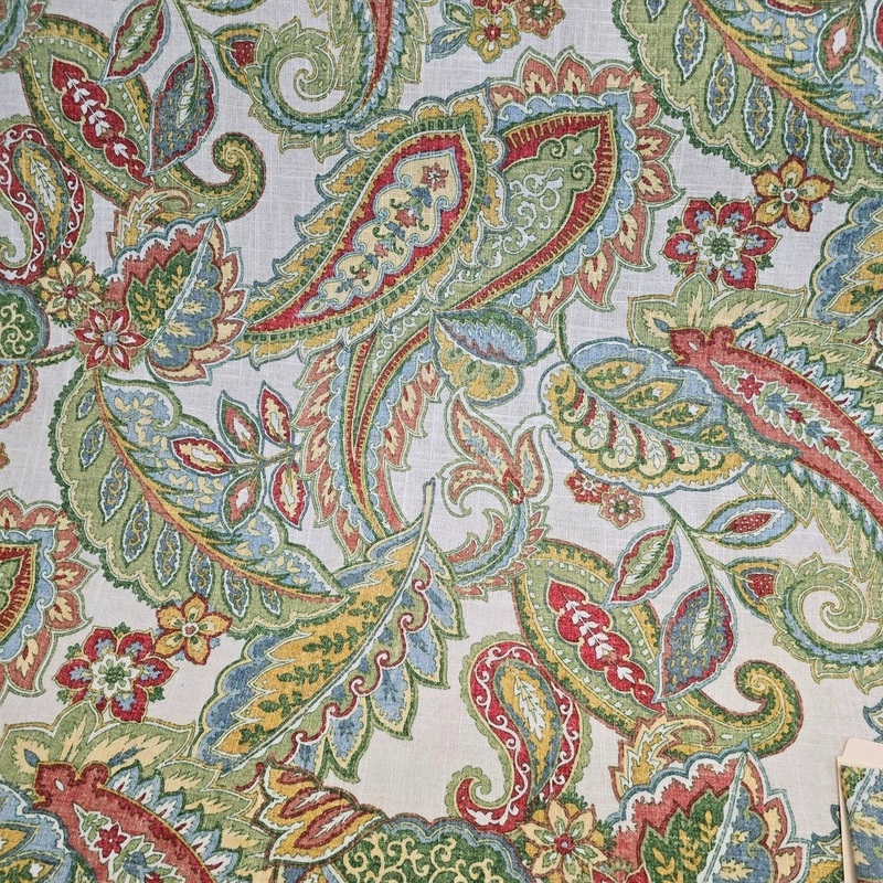 Covington Camden Jacobean Fabric in Foliage