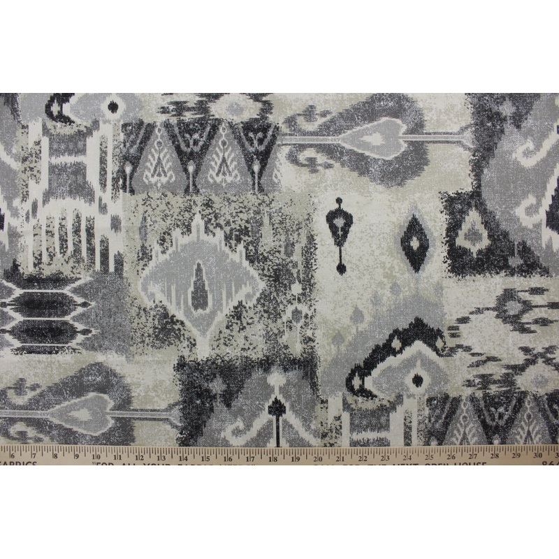 Magnolia Home Fashions Jambi Fabric in Graphite