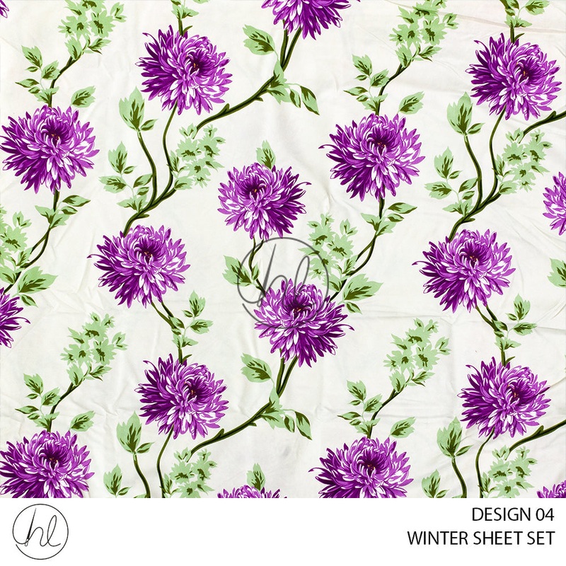 MICROFIBRE WINTER SHEET SETS DESIGN 04 KING
