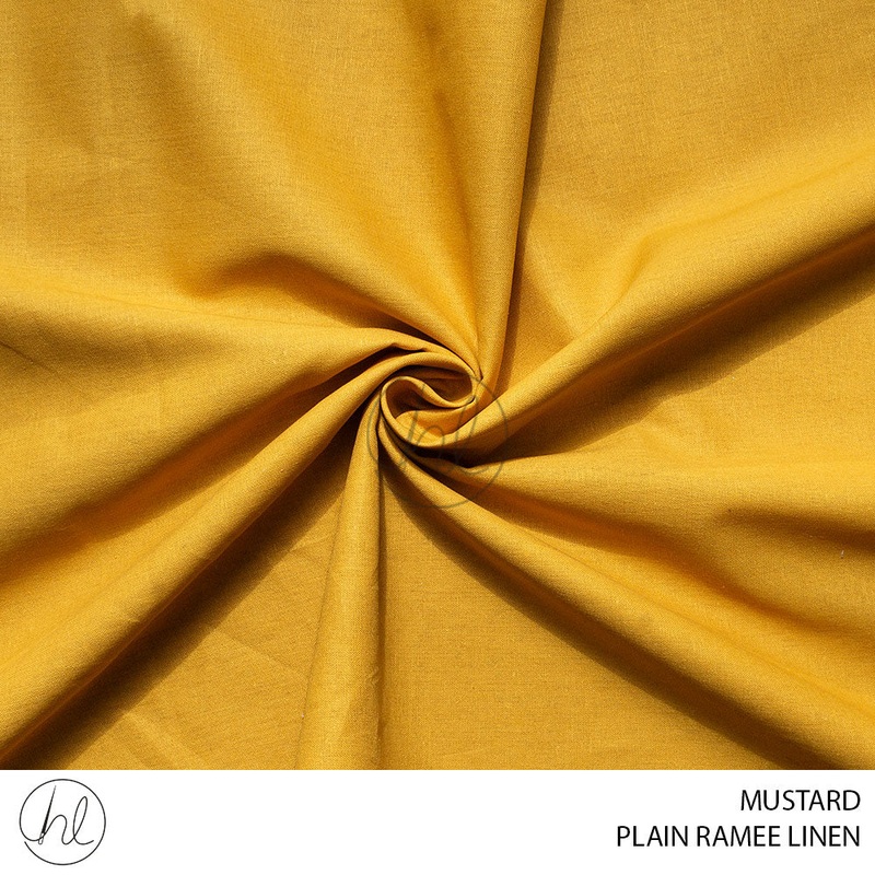 Plain Ramee Linen 781 Mustard 140cm Per M