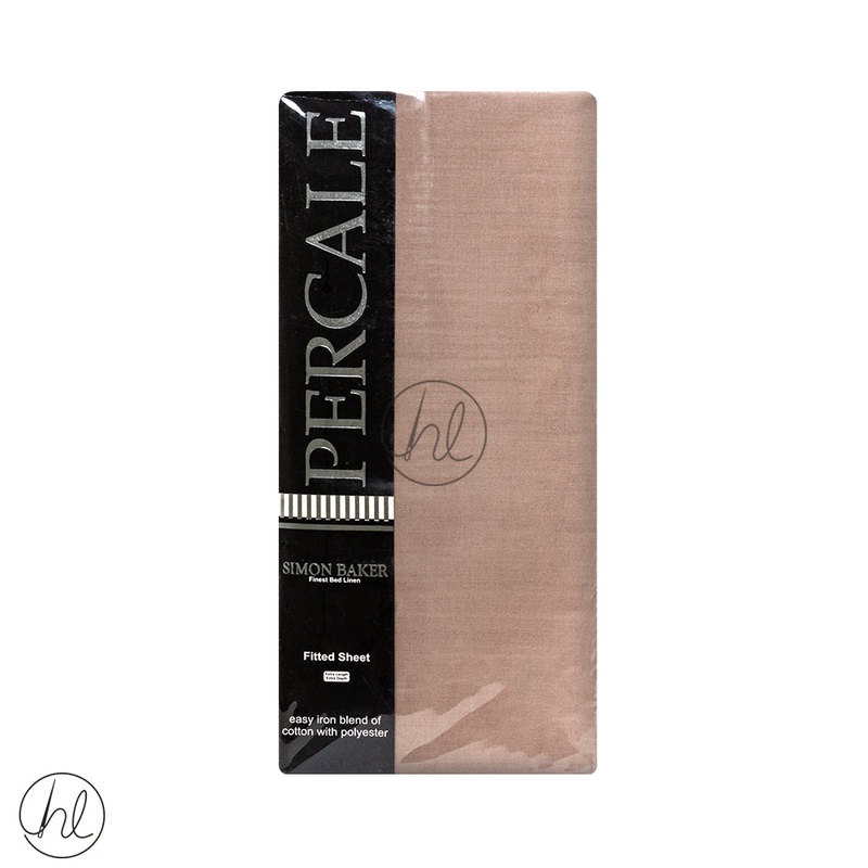 Polycotton Fitted Sheet 200T Extra Length And Depth Mocha Double
